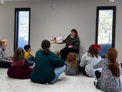 Children listening to a Bible story at Kingdom Kids Church