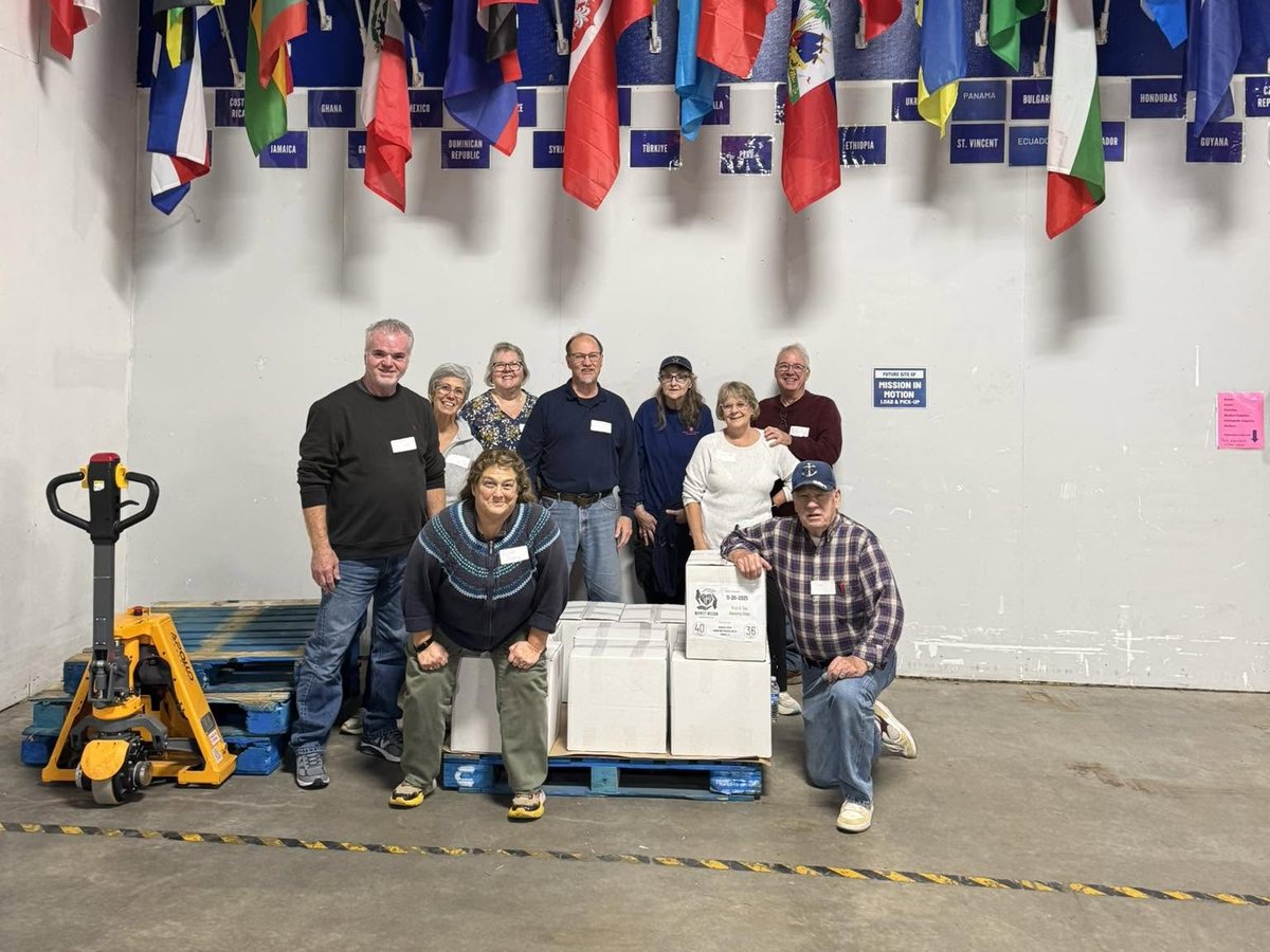 The New Bethel mission team at a meal-packing event