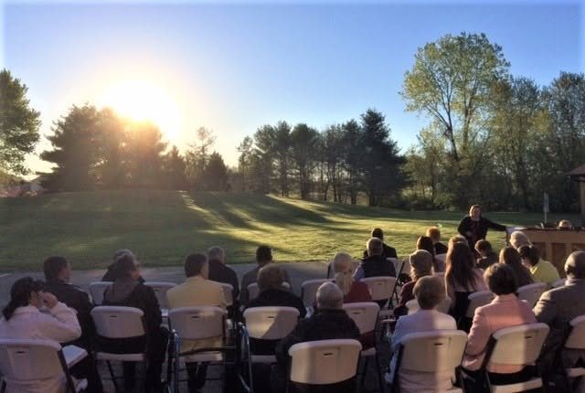 Morning light during a time of prayer